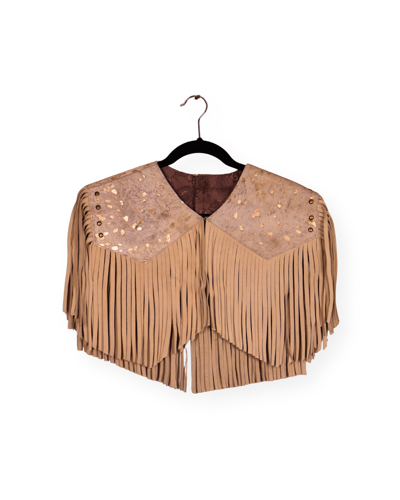 ELOISA- Beige claro/ Piel de Vaca Dorado