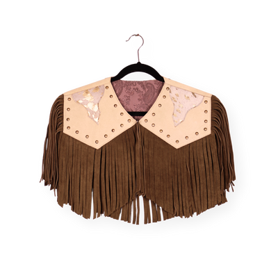 ELOISA- Chocolate/ Beige claro/ Piel de Vaca Dorado
